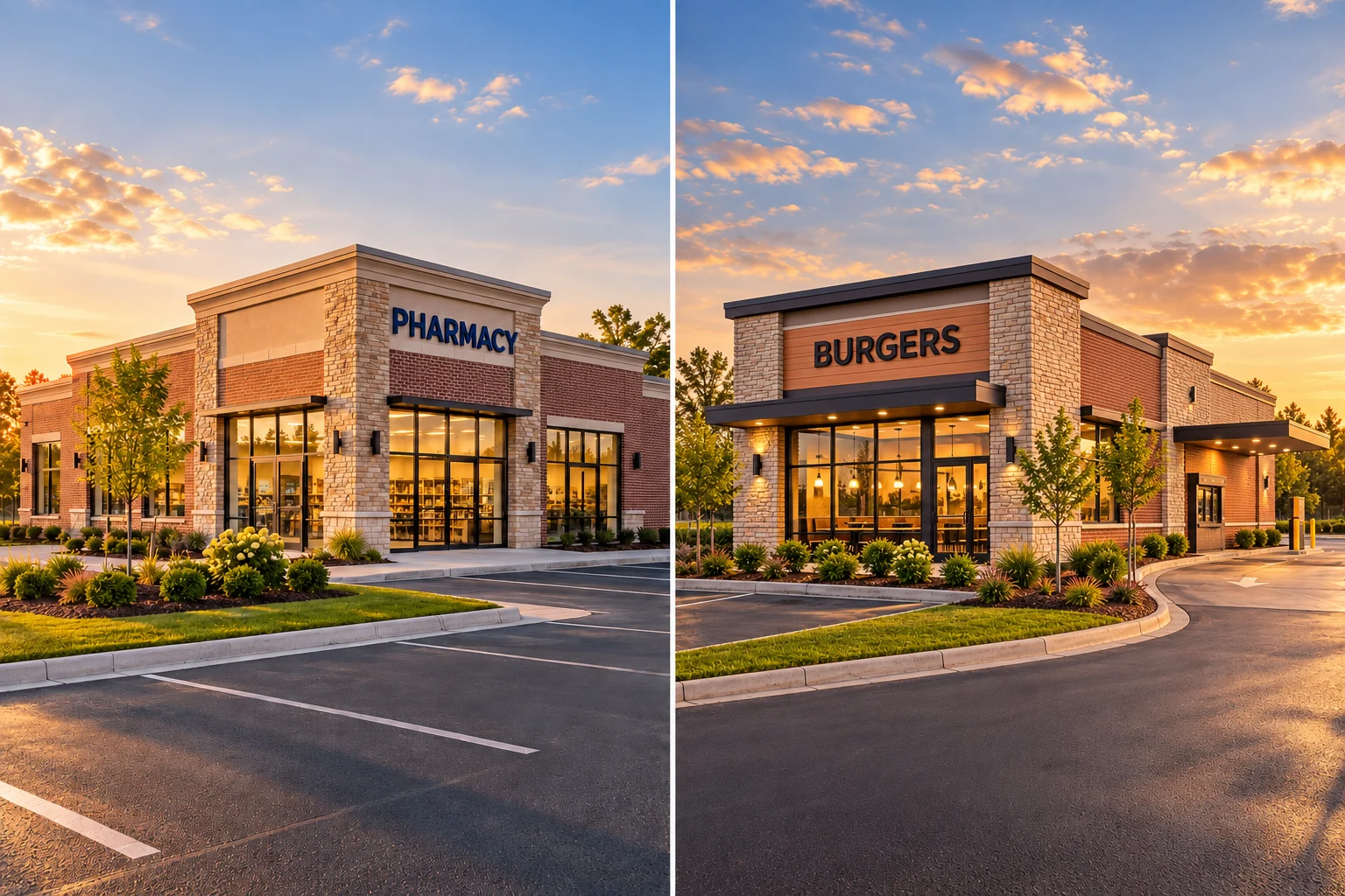 Pharmacy property with PHARMACY signage